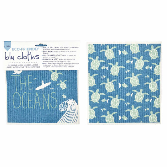 Blu sponge cloths from rockflowerpaper