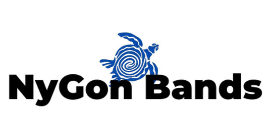 NyGon Bands logo with a blue turtle